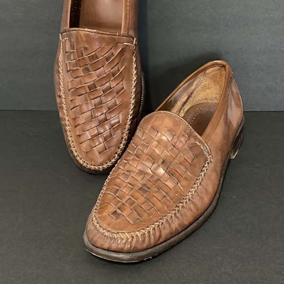 ALFANI LEATHER BASKET WEAVE LOAFERS SIZE 10.5 - Picture 2 of 16